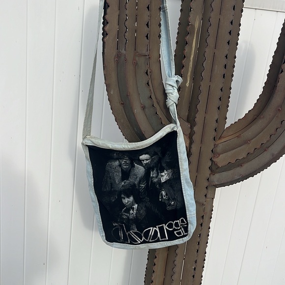 Vintage The Doors -Jim Morrison Denim/Cotton Shoulder/Crossbody Bag - Picture 3 of 16